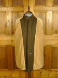 25/0655 immaculate vintage invertere green tweed raglan coat overcoat w/ alpaca pile lining 42-44