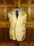 25/0648 vintage bespoke tailored beige linen sports jacket blazer 47 regular