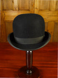 25/0633 vintage lock & co. hard coke black fur felt bowler hat 56cms