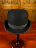 25/0632 vintage lock & co. hard coke black fur felt bowler hat 56cms