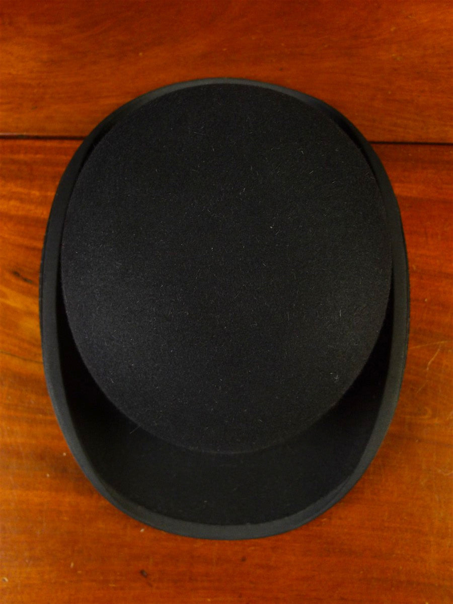 25/0632 vintage lock & co. hard coke black fur felt bowler hat 56cms
