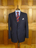 25/0644 vintage bespoke tailored navy blue mohair blazer 44 regular