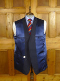 25/0644 vintage bespoke tailored navy blue mohair blazer 44 regular