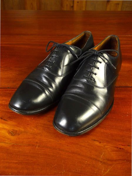 25/0658 vintage church's black calf leather oxford shoe uk 10.5