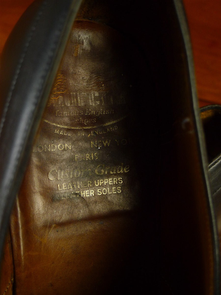 25/0658 vintage church's black calf leather oxford shoe uk 10.5