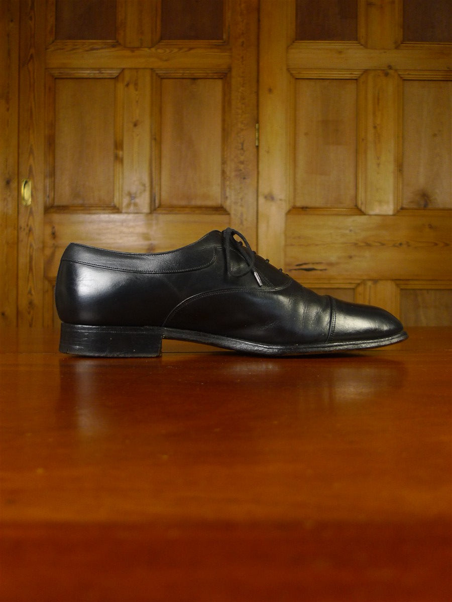 25/0658 vintage church's black calf leather oxford shoe uk 10.5