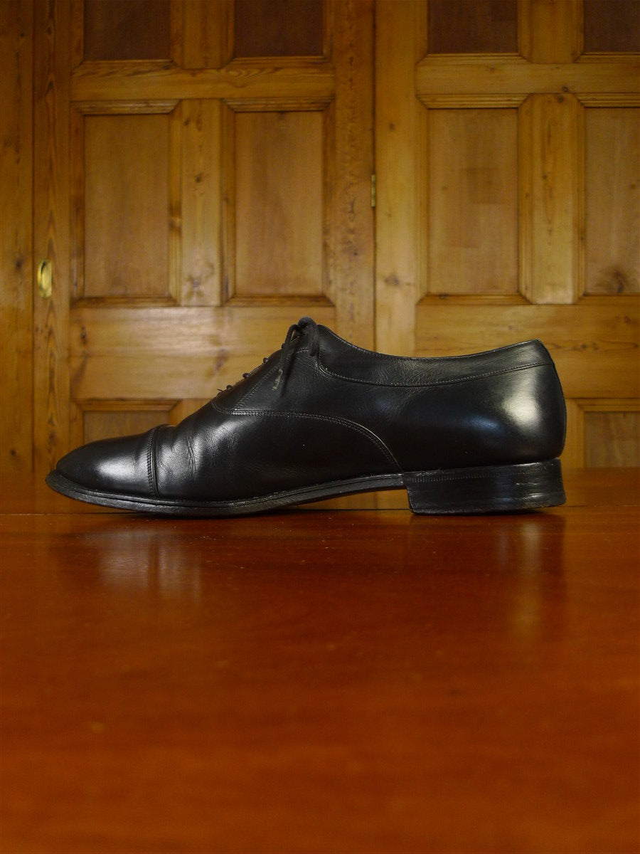 25/0658 vintage church's black calf leather oxford shoe uk 10.5