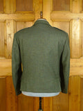 25/0665 immaculate 1989 vintage stewart christie edinburgh bespoke green tweed kilt jacket 44 short to regular