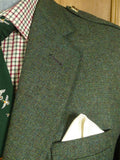 25/0665 immaculate 1989 vintage stewart christie edinburgh bespoke green tweed kilt jacket 44 short to regular