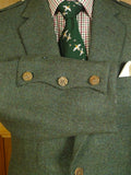 25/0665 immaculate 1989 vintage stewart christie edinburgh bespoke green tweed kilt jacket 44 short to regular
