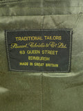 25/0665 immaculate 1989 vintage stewart christie edinburgh bespoke green tweed kilt jacket 44 short to regular