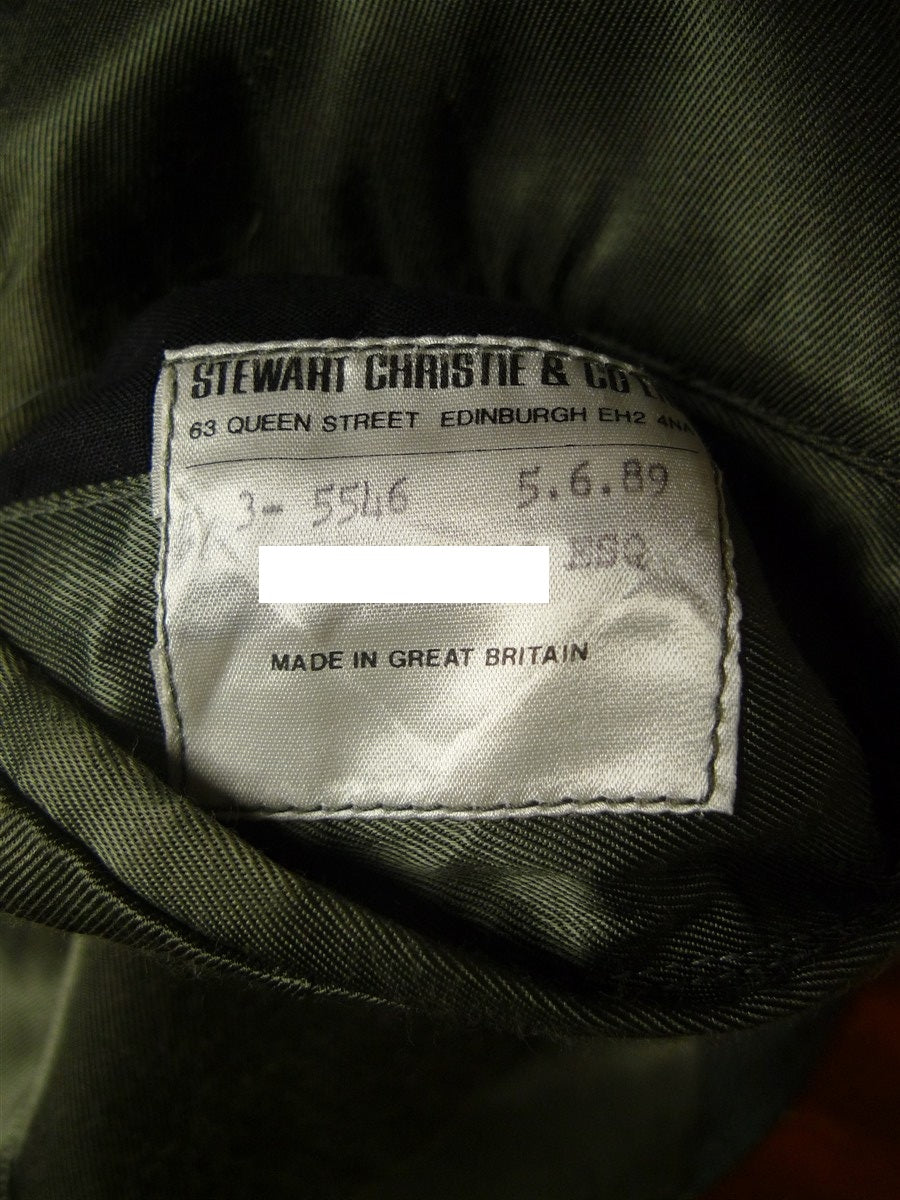 25/0665 immaculate 1989 vintage stewart christie edinburgh bespoke green tweed kilt jacket 44 short to regular