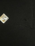 25/0666 vintage black barathea wool prince charlie kilt jacket 44 regular