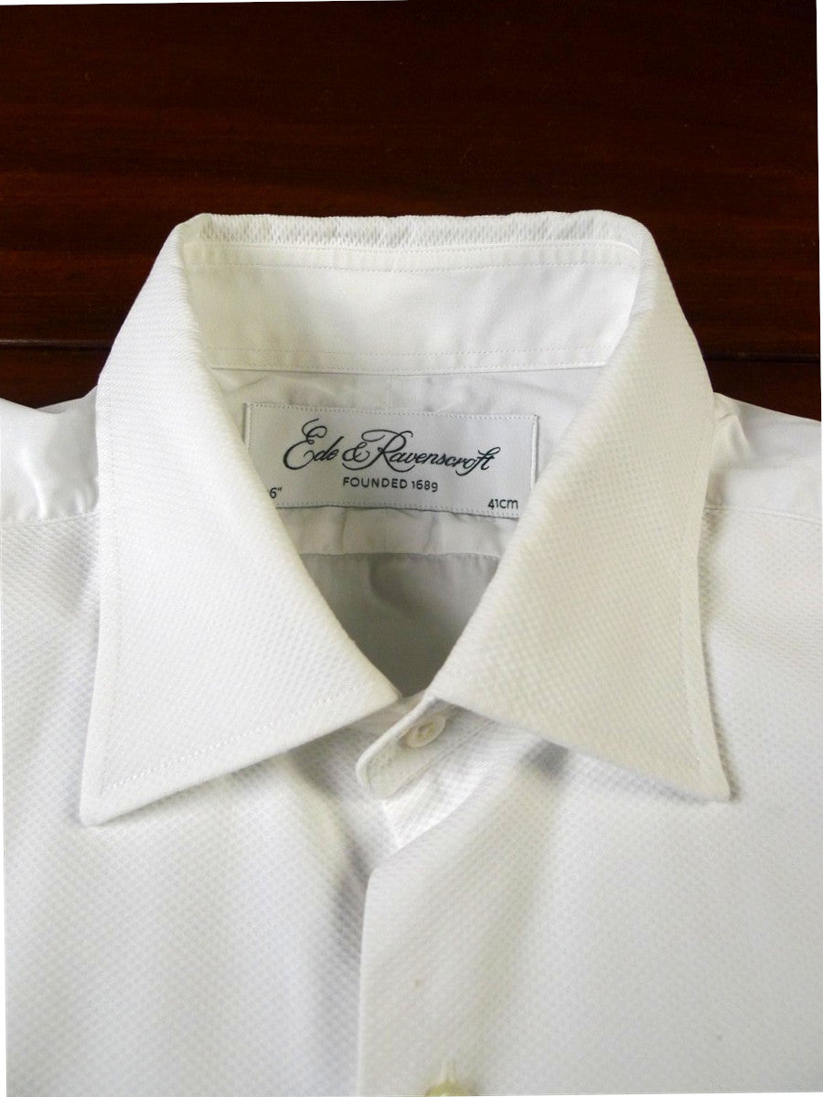 25/0656 immaculate ede & ravenscroft white marcella front evening dress shirt 16