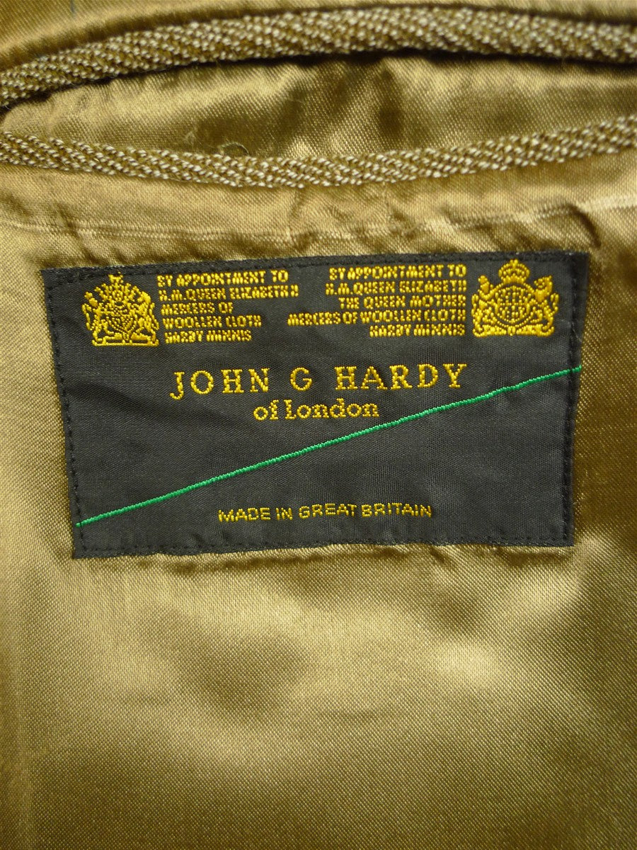 25/0688 john g hardy heavyweight green keepers tweed jacket 43-44 regular