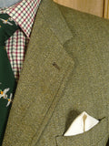 25/0689 harry hall heavyweight green keepers tweed jacket w/ ghillie collar 43 regular