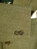 25/0689 harry hall heavyweight green keepers tweed jacket w/ ghillie collar 43 regular