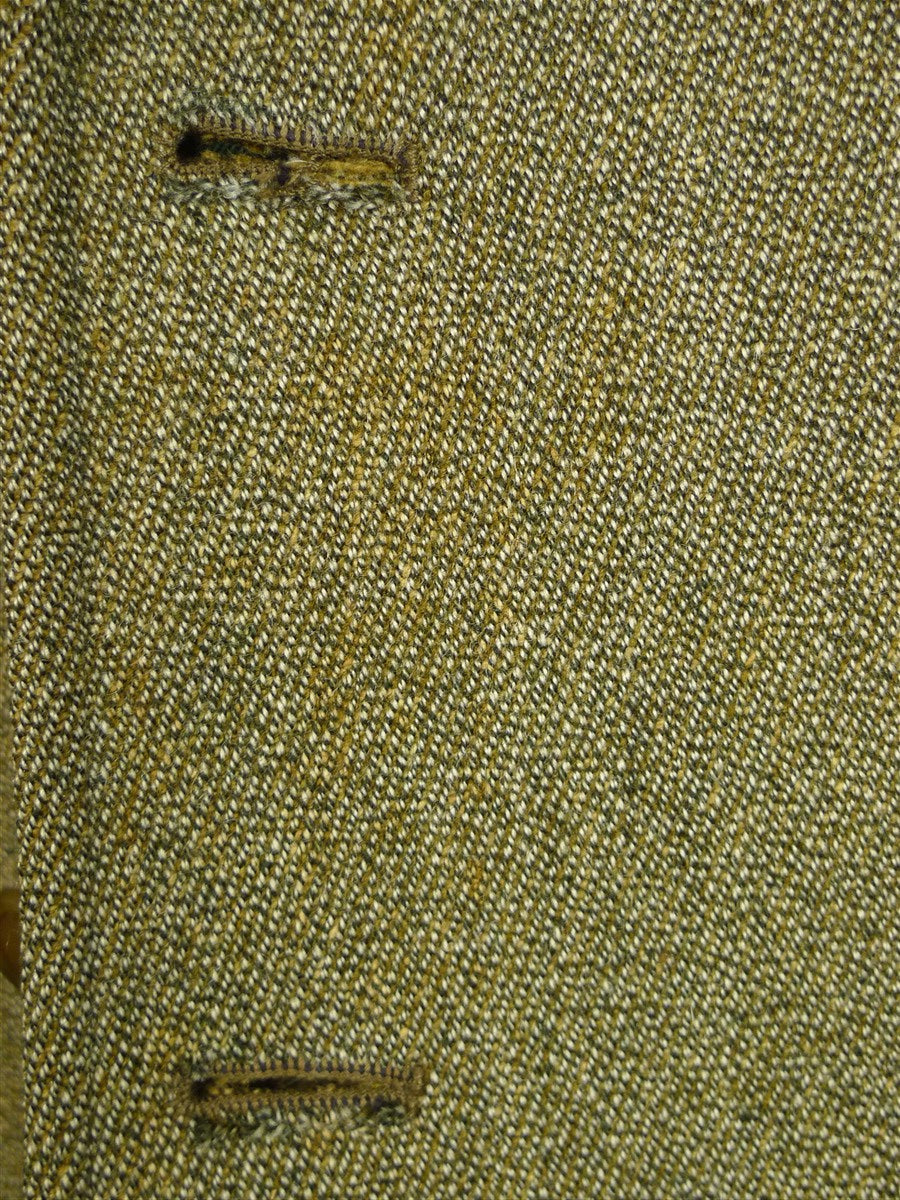 25/0689 harry hall heavyweight green keepers tweed jacket w/ ghillie collar 43 regular