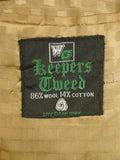 25/0689 harry hall heavyweight green keepers tweed jacket w/ ghillie collar 43 regular
