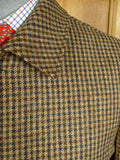 25/0706V hackett new w/tags brown gun check tweed field coat overcoat w/ detachable liner (rrp £750) various sizes - last few