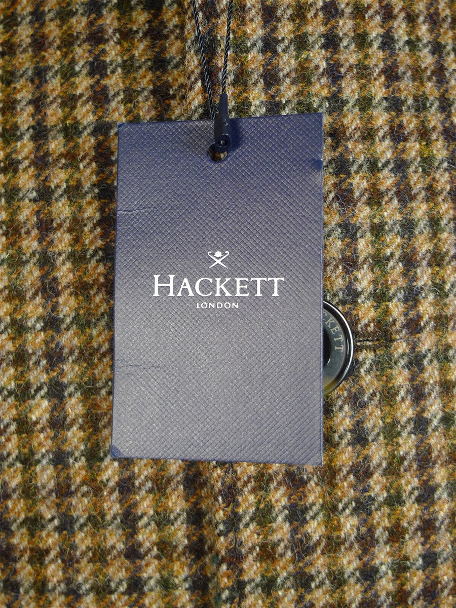 25/0706V hackett new w/tags brown gun check tweed field coat overcoat w/ detachable liner (rrp £750) various sizes - last few