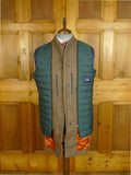 25/0706V hackett new w/tags brown gun check tweed field coat overcoat w/ detachable liner (rrp £750) various sizes - last few