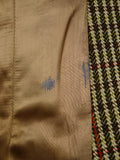 25/0687 vintage redmayne heavyweight gun check tweed jacket w/ ghillie collar 37-38 short