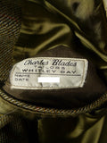 25/0690 immaculate vintage british bespoke heavyweight green / amber wp check tweed jacket 40-41 short