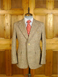 25/0691 wonderful vintage british light brown donegal weave tweed gamekeeper jacket 38-39 short
