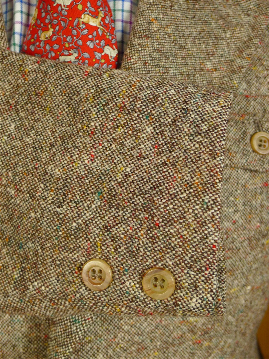 25/0691 wonderful vintage british light brown donegal weave tweed gamekeeper jacket 38-39 short