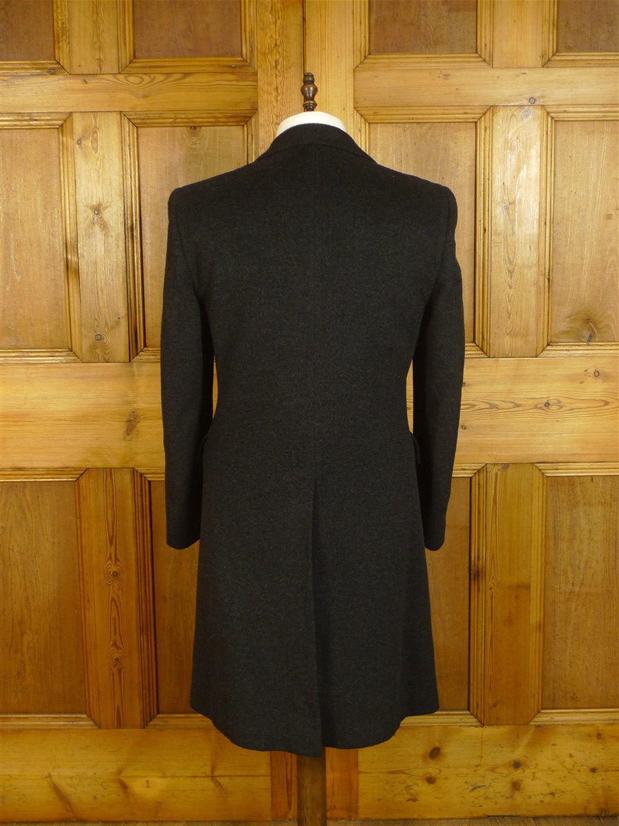 25/0703 immaculate genuine vintage grey crombie wool overcoat 38-39