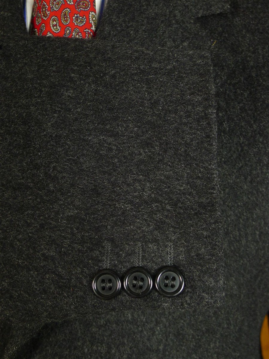 25/0704 near immaculate genuine crombie grey full-length fly-front wool overcoat coat 41-42