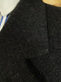 25/0704 near immaculate genuine crombie grey full-length fly-front wool overcoat coat 41-42