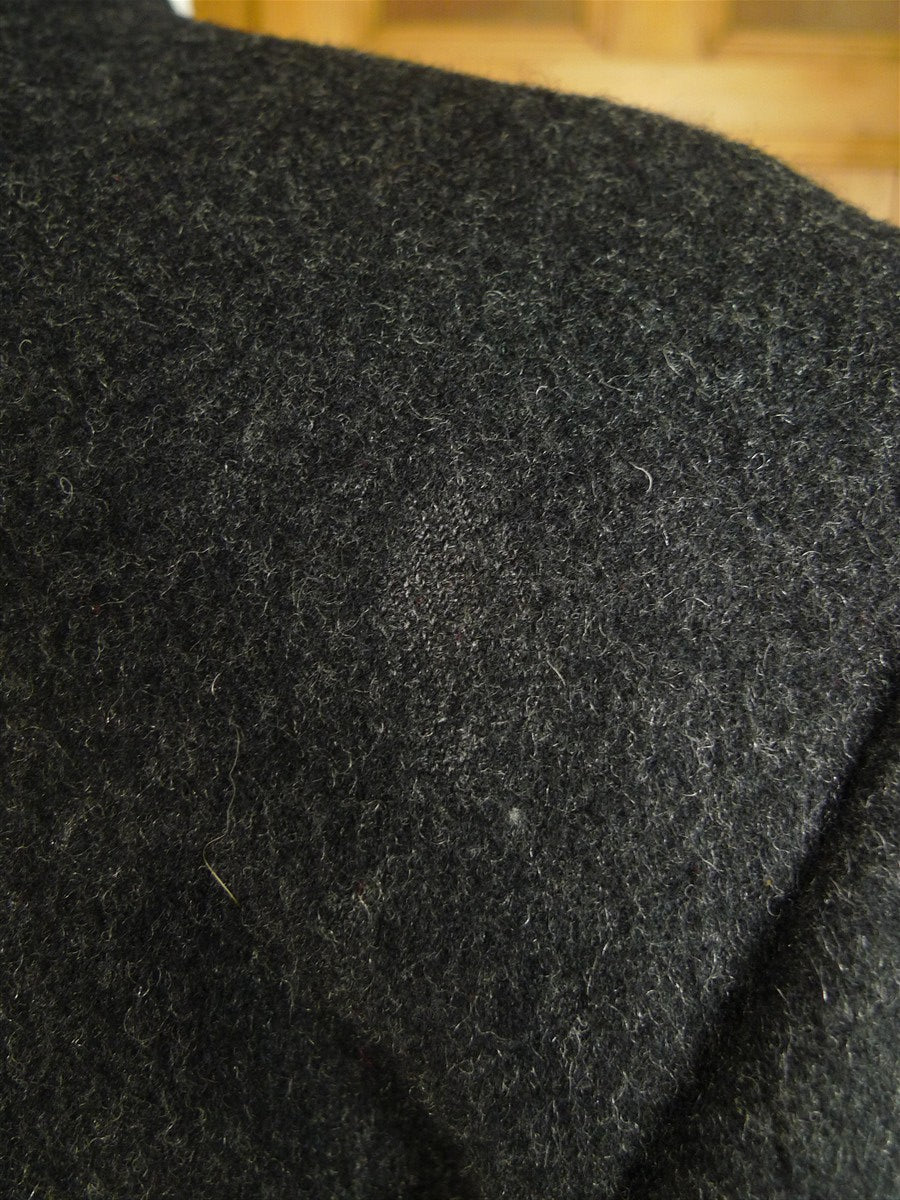 25/0704 near immaculate genuine crombie grey full-length fly-front wool overcoat coat 41-42