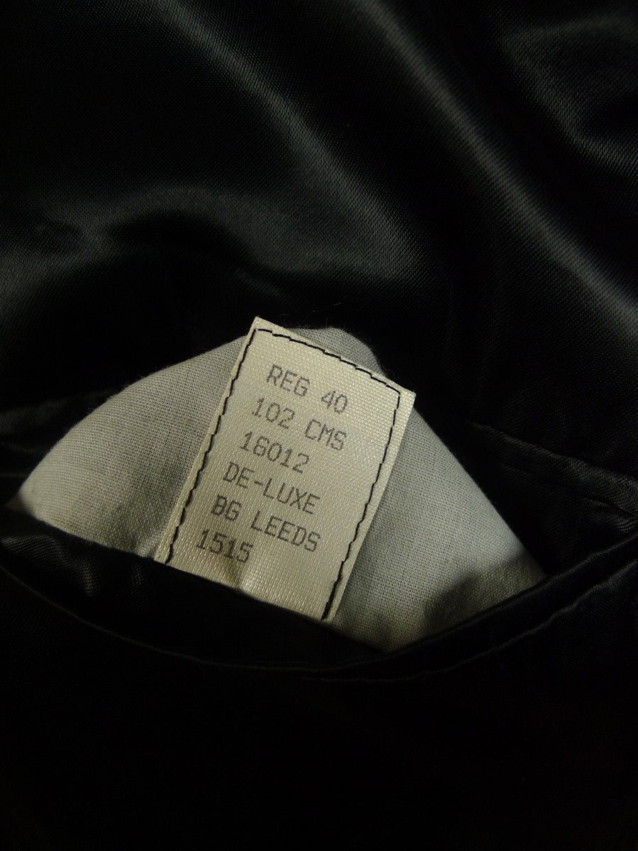 25/0704 near immaculate genuine crombie grey full-length fly-front wool overcoat coat 41-42