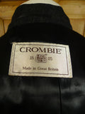 25/0704 near immaculate genuine crombie grey full-length fly-front wool overcoat coat 41-42