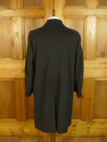 25/0702 immaculate genuine vintage heavyweight grey herringbone crombie wool overcoat 44-46