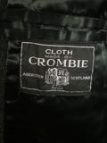 25/0702 immaculate genuine vintage heavyweight grey herringbone crombie wool overcoat 44-46
