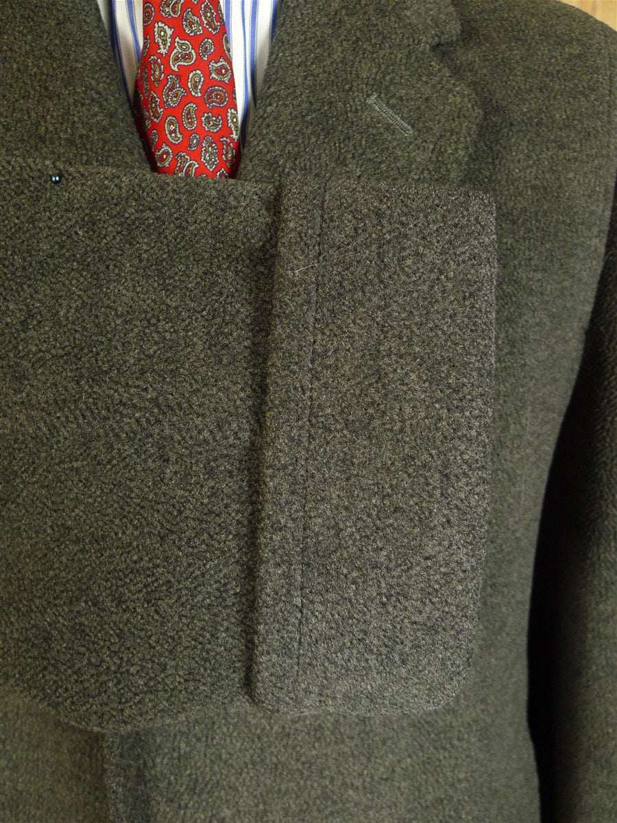 25/0701 immaculate genuine 1950s 1960s vintage extra-heavyweight grey crombie wool overcoat w/ gauntlet cuff 41-43