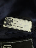 25/0700 immaculate vintage crombie wool navy blue fly-front overcoat coat 36-38