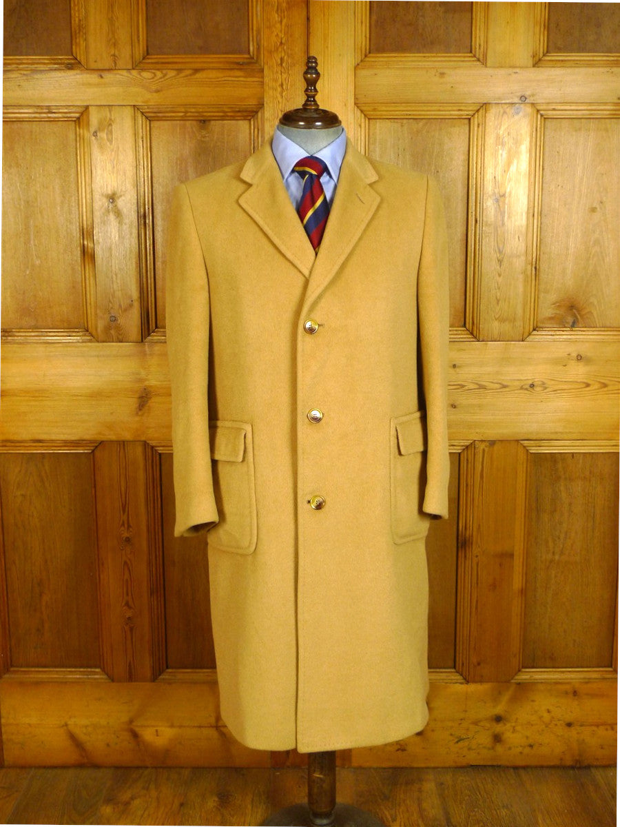 25/0685 vintage 100% camelhair polo coat overcoat 42