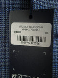 25/0696 new w/tags hackett 55% silk blue glen check sports jacket blazer (rrp £500) 38 regular