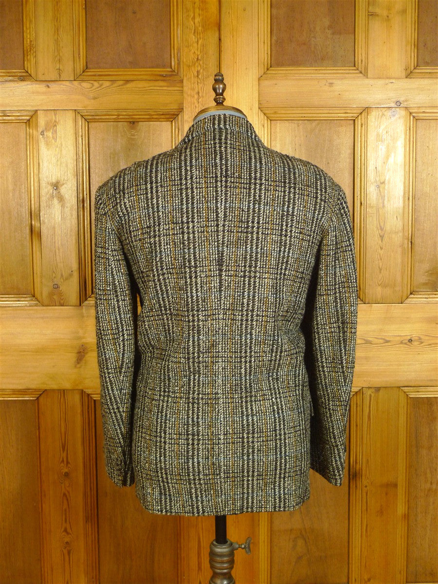 25/0710 vintage austin reed cue by tommy nutter glen check 1 button tweed sports jacket blazer 40 regular