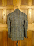 25/0710 vintage austin reed cue by tommy nutter glen check 1 button tweed sports jacket blazer 40 regular