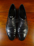 25/0736 vintage john lobb black calf leather oxford brogue trim shoe uk 10