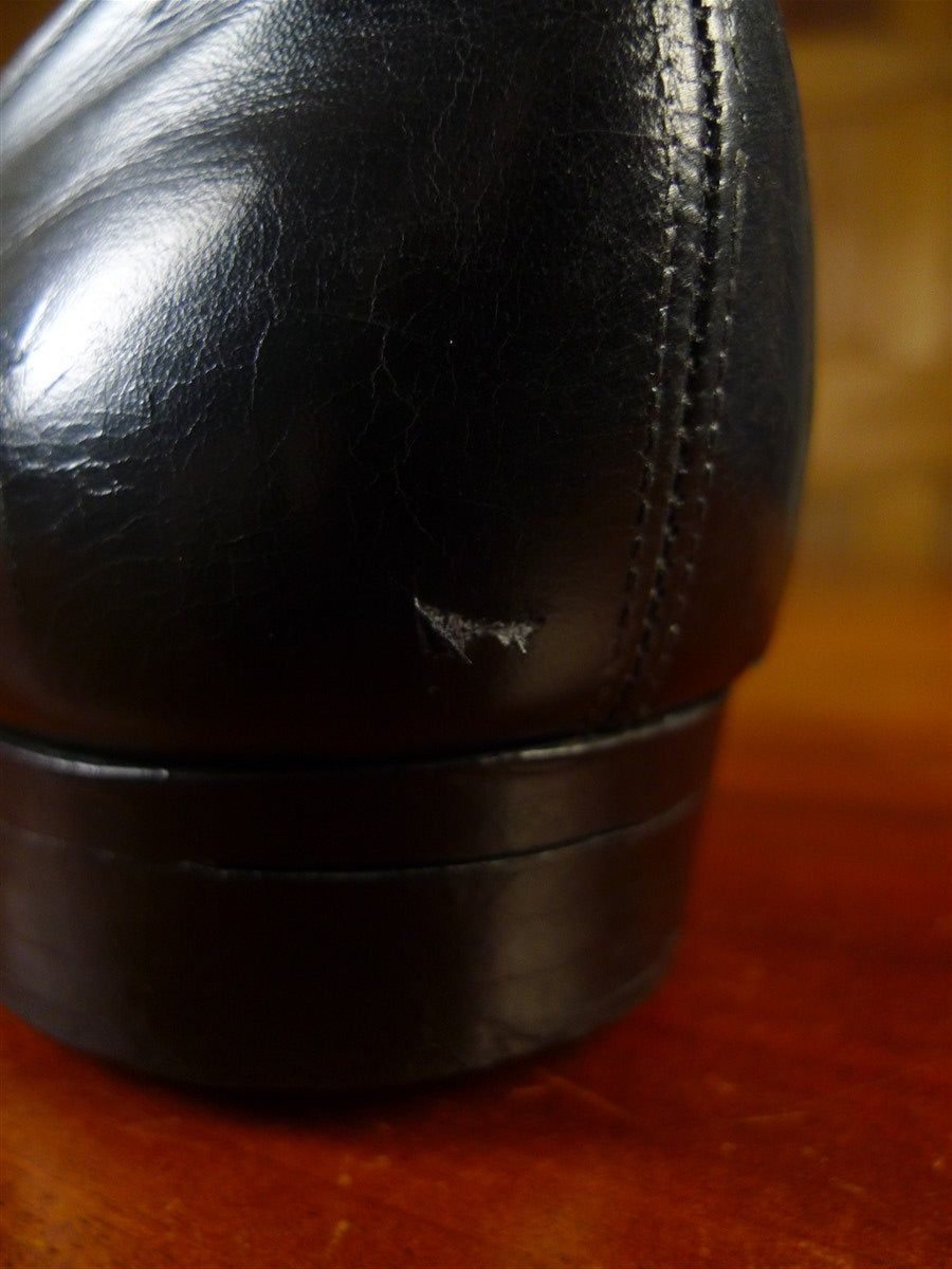 25/0736 vintage john lobb black calf leather oxford brogue trim shoe uk 10