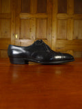 25/0736 vintage john lobb black calf leather oxford brogue trim shoe uk 10