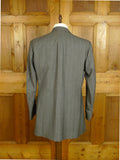 25/0733 vintage 1984 anderson & sheppard savile row bespoke grey d/b pin-stripe worsted suit 46 extra long