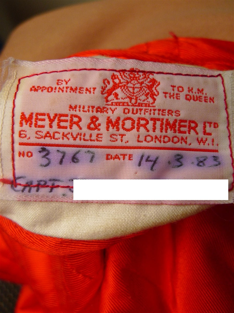 25/0738 meyer & mortimer vintage 1983 savile row bespoke british army officers mess dress jacket w/ lacings 40 short to regular