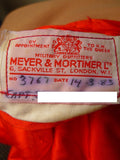 25/0738 meyer & mortimer vintage 1983 savile row bespoke british army officers mess dress jacket w/ lacings 40 short to regular